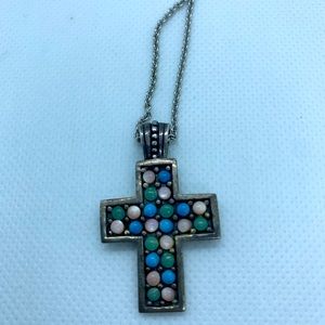 Silver cross necklace